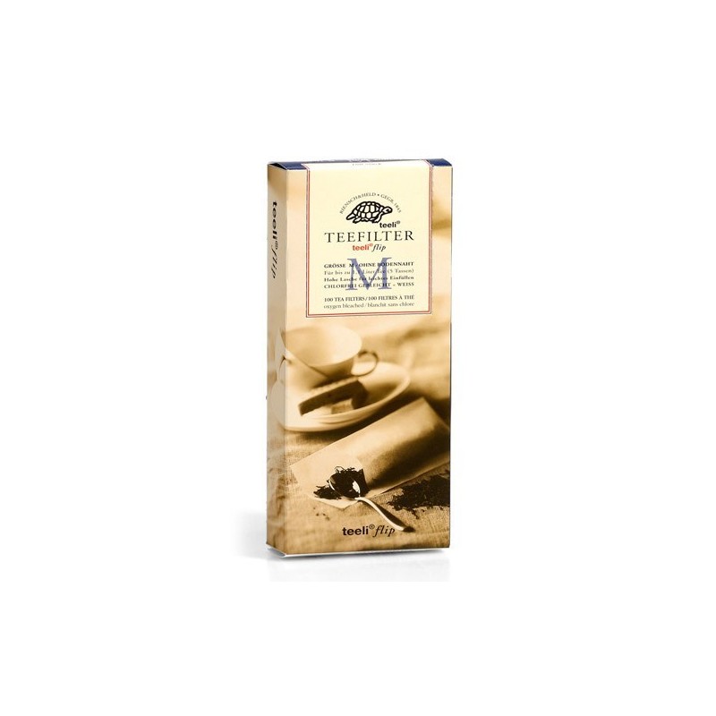 Paper tea filter medium (M) white-100 pcs/box